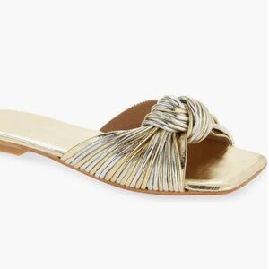 Jeffrey Campbell Slide Sandals. Gold and Silver. Size 9.
